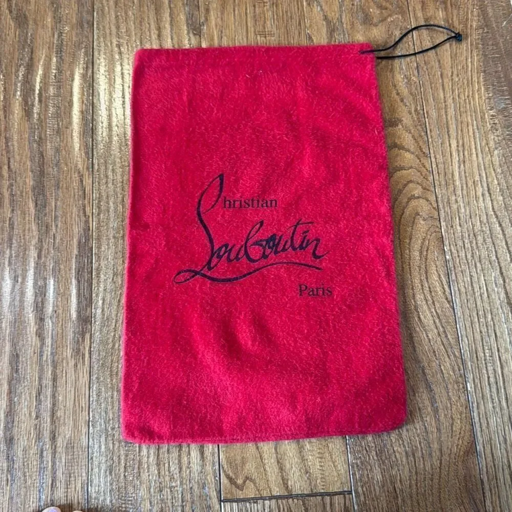 Christian Louboutin red travel dust bag 14”x9”